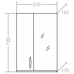 Зеркало-шкаф СаНта Верона 50 L 700277