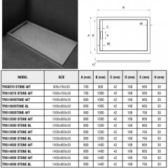 Поддон из литьевого мрамора WeltWasser TRS 10090 STONE-WT