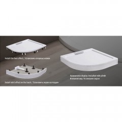 Поддон из литьевого мрамора WeltWasser TRR 12090 STONE-BL R