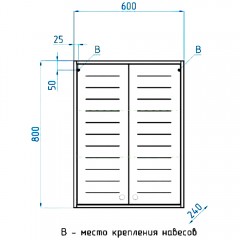 Шкаф подвесной Style Line Кантри 60 венге ЛС-00000465
