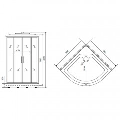 Душевая кабина Timo Standart T-6609 Silver