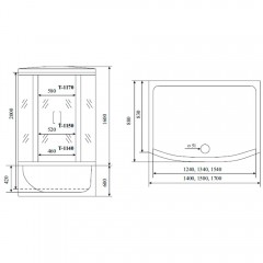 Душевая кабина Timo Standart T-6670 Silver