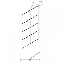 Шторка на ванну Ambassador Bath Screens Black 16041209
