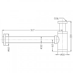 Сифон для раковины Artik Scandi 725B