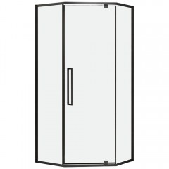 Душевое ограждение Black&White S875 Black 1000x1000