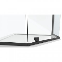 Душевое ограждение Black&White S875 Black 1000x1000