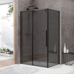 Душевое ограждение Black&White S898 Black 1200x800