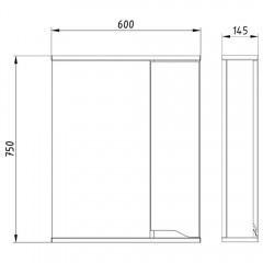 Зеркало-шкаф ASB-Mebel Бари 60-2.2
