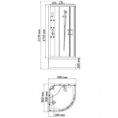 Душевая кабина Bandhours Bora B 90x90