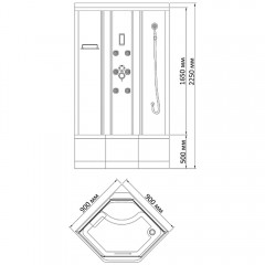 Душевая кабина Bandhours Clio B 90x90
