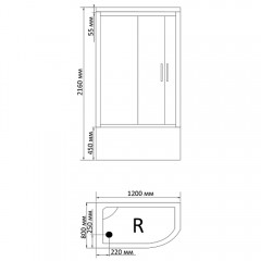 Душевая кабина Bandhours Star R 120x80