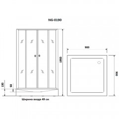 Душевой угол Niagara Nova NG-0190-14