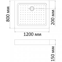 Поддон акриловый Bandhours Rectangular 812-Tray