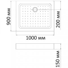 Поддон акриловый Bandhours Rectangular 910-Tray