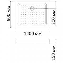 Поддон акриловый Bandhours Rectangular 914-Tray