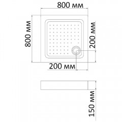 Поддон акриловый Bandhours Square 88-Tray