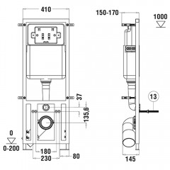 Инсталляция WeltWasser Marberg 410 SE + унитаз WeltWasser Baarbach 004 GL-WT безободковый с сиденьем