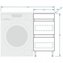 Тумба с раковиной Stella Polar Мадлен 100 R
