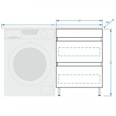 Тумба с раковиной Stella Polar Мадлен 120 R