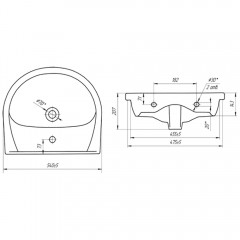 Тумба с раковиной Stella Polar Концепт 55