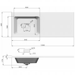 Раковина Madera Kamilla 120 L