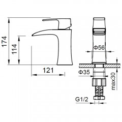 Смеситель для раковины Zeegres Z.Kon 72003001