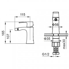 Смеситель для биде Zeegres Z.Kon 72007001
