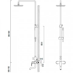 Душевая система Zeegres Z.Rill 47052001