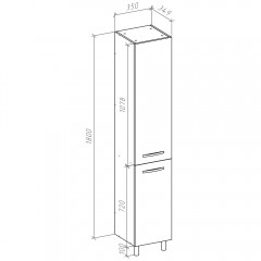 Пенал Bellezza Анкона 35 L
