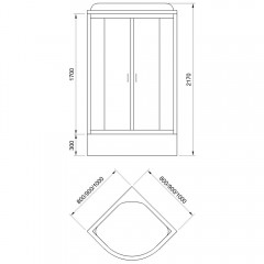 Душевая кабина Royal Bath Eko RB-EKO90CK-WM