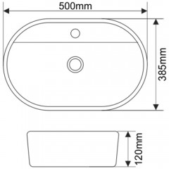 Раковина накладная CeramaLux 78239XMDH-2