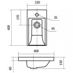Тумба с раковиной ASB-Mebel Бари 40