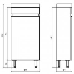 Тумба под раковину ASB-Mebel Бари 40