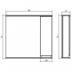 Зеркало-шкаф ASB-Mebel Марко 80