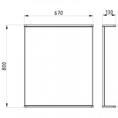 Зеркало ASB-Mebel Оливия 70