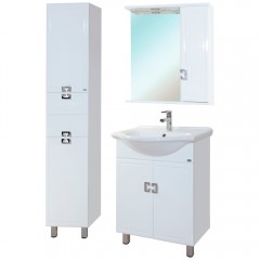 Зеркало-шкаф Bellezza Миа 60 R белый патина серебро