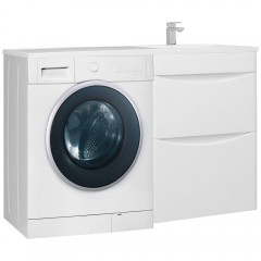 Тумба с раковиной Bellezza Олиссия 120 R белый (два ящика)