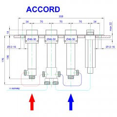 Смеситель на борт ванны Royal Bath Accord RB 403