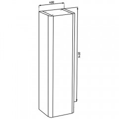 Пенал Bellezza Рикарда 40 L белый