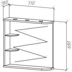 Зеркало-шкаф Bellezza Рио 70 L белый