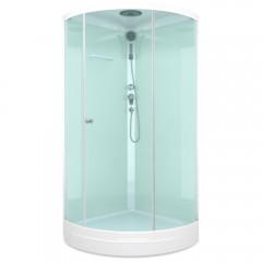 Душевая кабина Domani-Spa Simple 99 с крышей белые стенки/матовое стекло DS01Sm99LWM00
