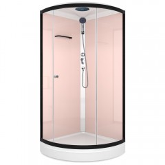 Душевая кабина Domani-Spa Simple 99 с крышей розовые стенки/прозрачное стекло DS01Sm99LPcCl00