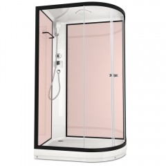 Душевая кабина Domani-Spa Delight 128 L розовые стенки/прозрачное стекло DS01D128LLPcCl00