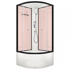 Душевая кабина Domani-Spa Delight 88 high розовые стенки/прозрачное стекло DS01D88HPcCl00