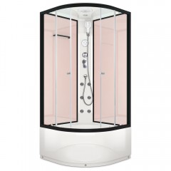 Душевая кабина Domani-Spa Delight 110 high розовые стенки/прозрачное стекло с электрикой и гидромассажем DS01D110HPcCl10