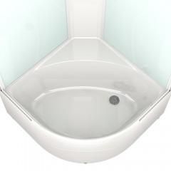 Душевая кабина Domani-Spa Delight 110 high голубые стенки/прозрачное стекло с электрикой и гидромассажем DS01D110HDbCl10