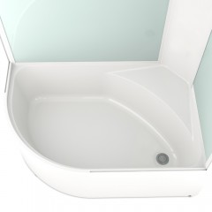 Душевая кабина Domani-Spa Delight 128 high R голубые стенки/прозрачное стекло DS01D128RHDbCl00