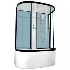 Душевая кабина Domani-Spa Neat 150 high голубые стенки/прозрачное стекло DS01N158HDbCl00