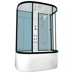 Душевая кабина Domani-Spa Neat 150 high голубые стенки/прозрачное стекло с электрикой и гидромассажем DS01N158HDbCl10