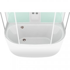 Душевая кабина Domani-Spa Neat 150 high голубые стенки/прозрачное стекло с электрикой и гидромассажем DS01N158HDbCl10